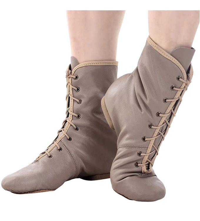 Bota de jazz em Couro Cano Alto Sola Ovinho - Imagem 4